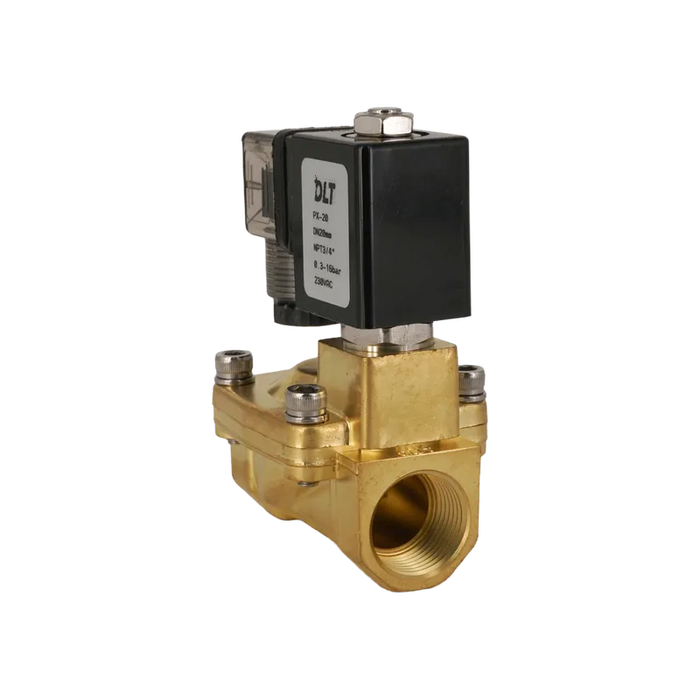 VALVULA SOLENOIDE 2 VIAS 3/4" 220 VAC NC SELLO NBR -10 a 90ºC, NPT 3/4", 220 VAC NORMALMENTE CERRADO